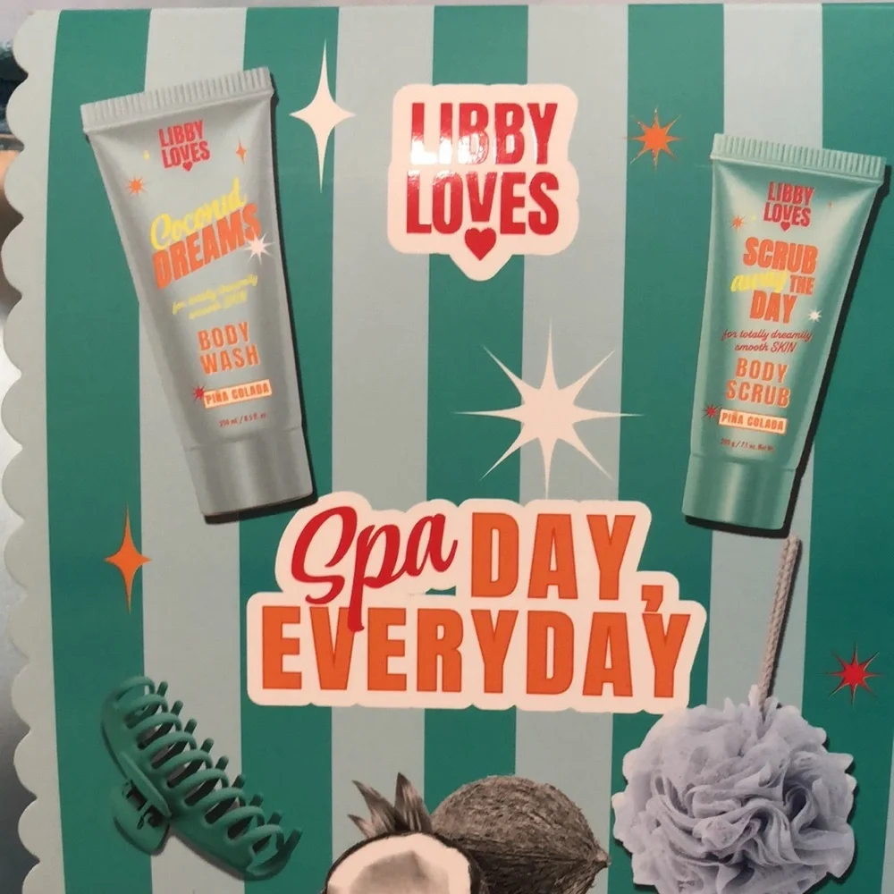 Libby Loves 5piece Spa day everyday pina colada spa kit new‎